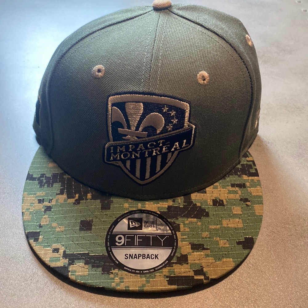 Camo CF Montreal New Era SnapBack Adjustable Hat. 9Fifty.